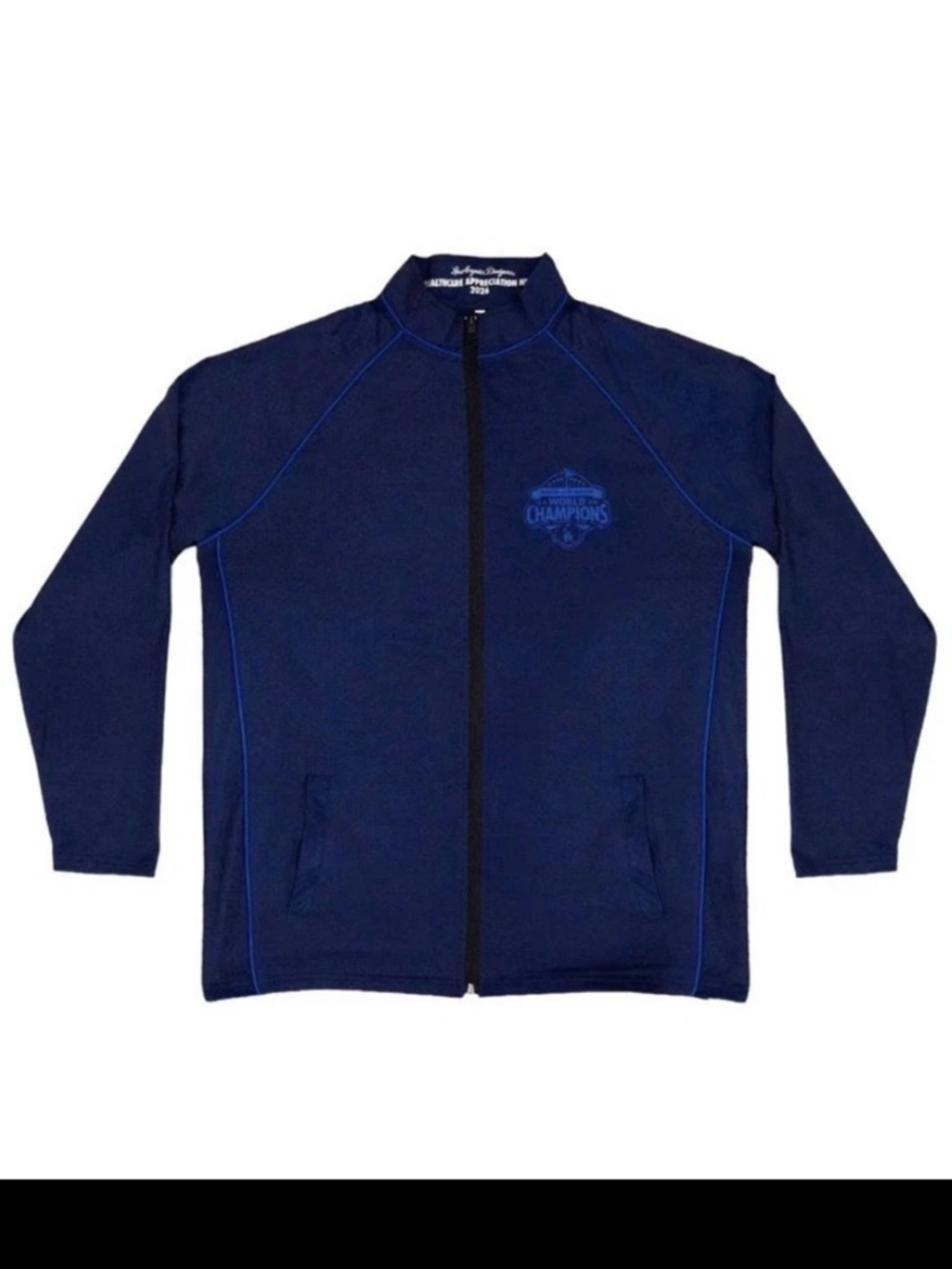 Los Angeles Dodgers healthcare appreciation night zip up navy blue